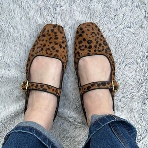 Sam Edelman Michaela Leopard Print Mary Jane Flats Size 11